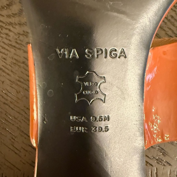 VIA SPIGA Women's Forte Block Heel Sandal size 9.5, is a salmon color - Picture 5 of 7